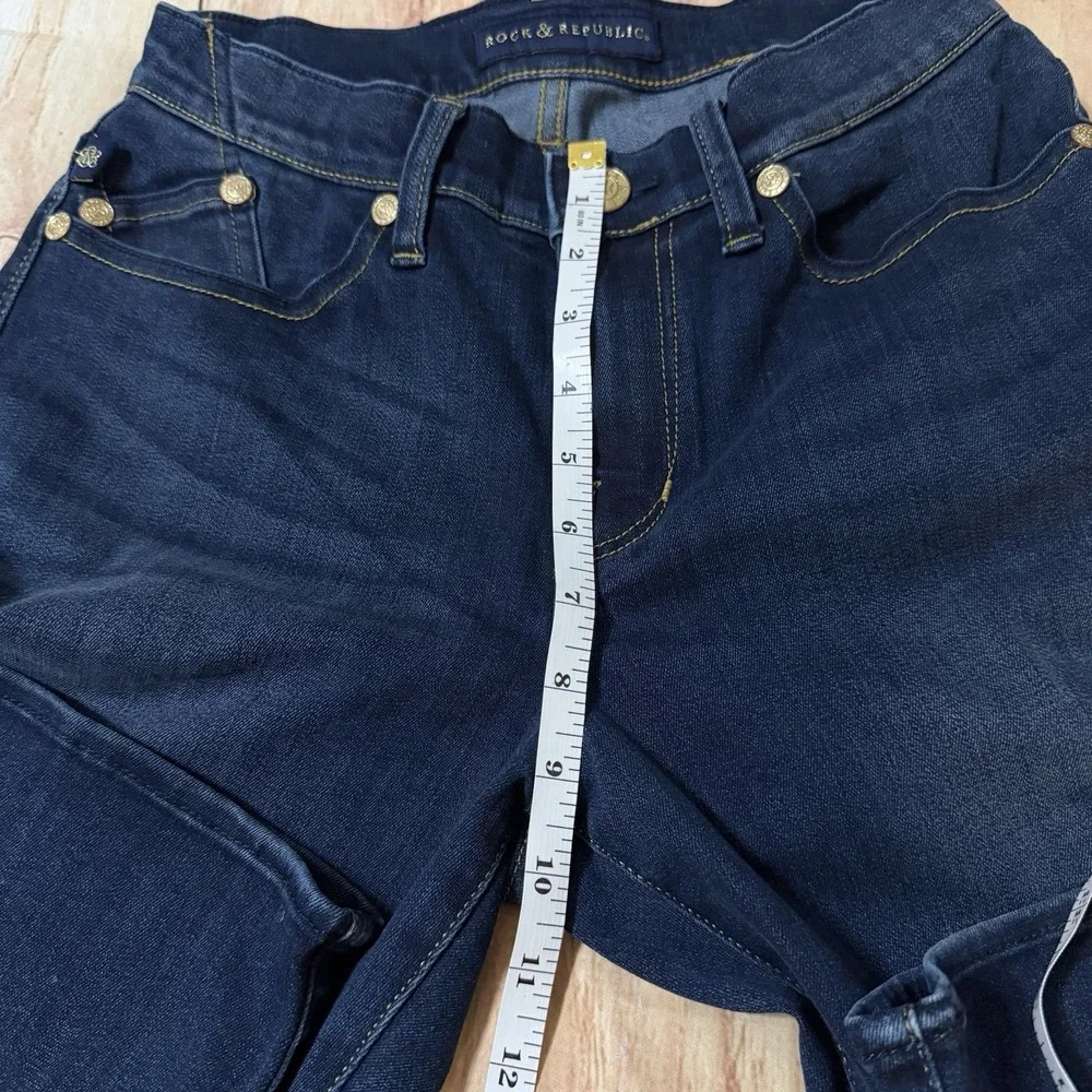 Rock & Republic Denim RX Kendra Bootcut Jeans Womens Size 26 Waist Curvy Shaping
